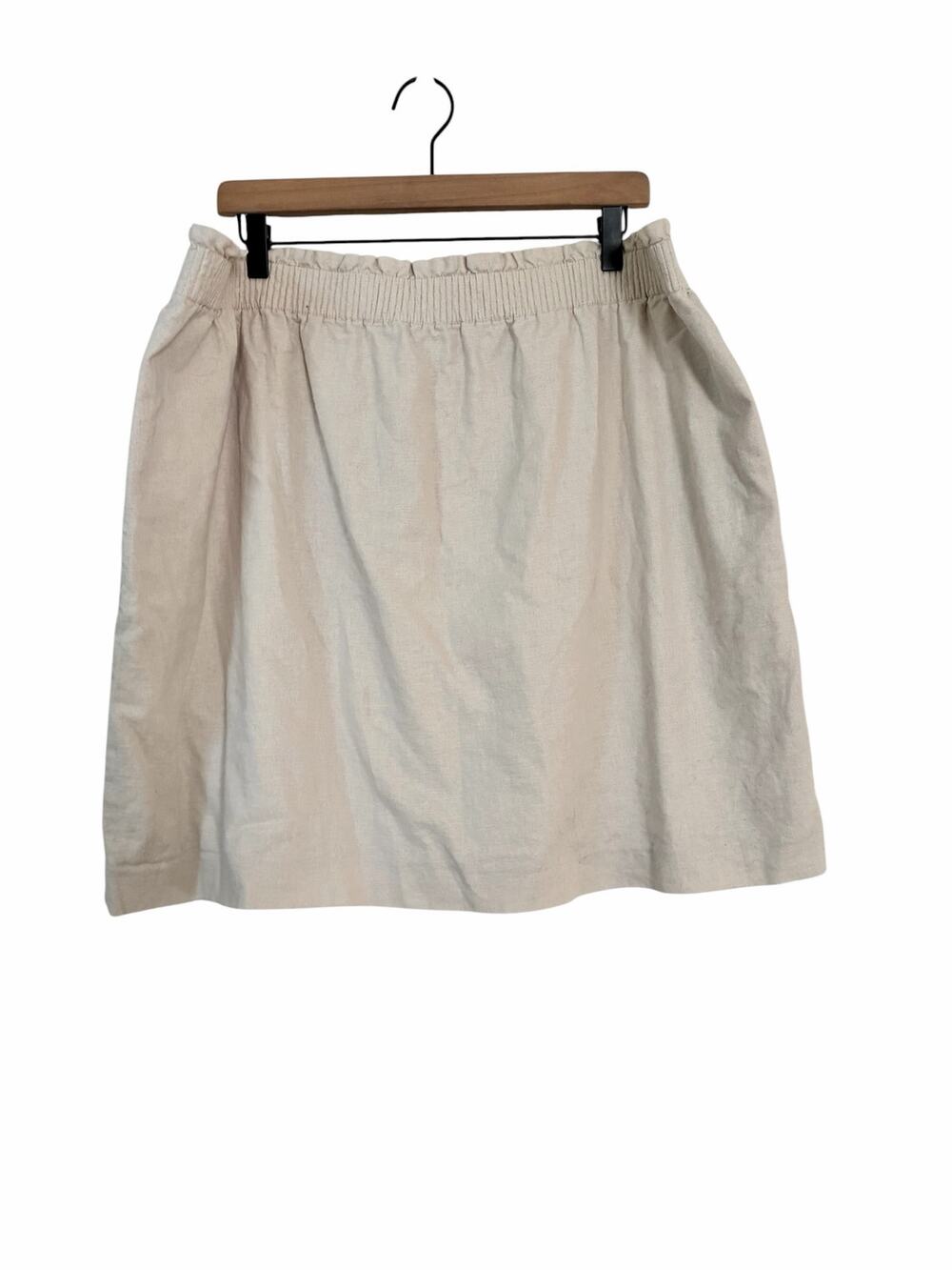 J Crew Factory Womens Linen Cotton Blend City Khaki Skirt Size 20 Item BF230